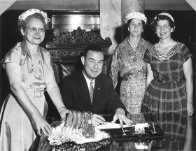 1958-Gov. Robert E. Smylie joined with the Idaho CowBelles in proclaiming that this year's Father's Day meal should be BEEF.