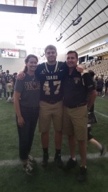 These days, Vandal games are a family affair, with son Luke playing as Fullback.